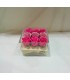 “FOREVER”  artificial Roses in a glass box