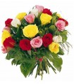 Bouquet of roses in various shades