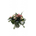 Bouquet with roses & eustoma in pink-white colors