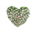Funeral wreath in the shape of heart