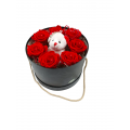 Kόκκινα forever - αναλλοίωτα τριαντάφυλλα σε μαύρο κουτί