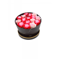 Forever - artificial roses in black marbel box