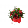 Seasonal bouquet in red colors